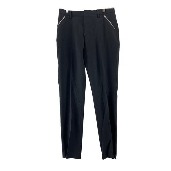 Saint Laurent Virgin Wool Black Pants Trousers Size 8 - Picture 1 of 8